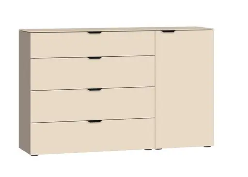 Kommode JOIN IT- Nougat, Glas, Creme