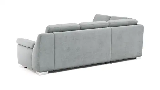 Ecksofa Tavira - Ecke links und 2,5-Sitzer rechts, Stoff, Grau