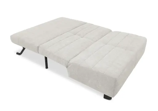  Faltsofa Easy - 2-Sitzer ohne Armlehne, ca. 140 cm inkl. Schlaffunktion, Stoff, Creme