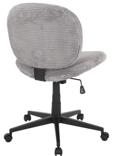 Drehstuhl - höhenverstellbar, Cord, Grau