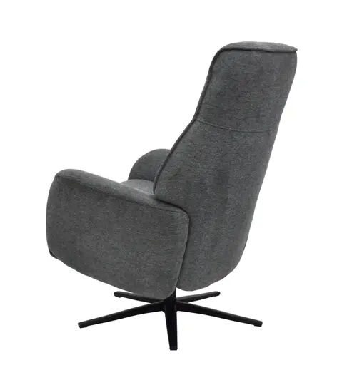 TV-Sessel MARCELAS - drehbar, Relaxfunktion, Kopfteilverstellung, Stoff, Grau