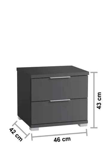 Nachtkommode- Graphit