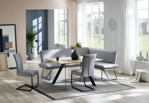 Freischwinger - Stoff, Hellgrau 