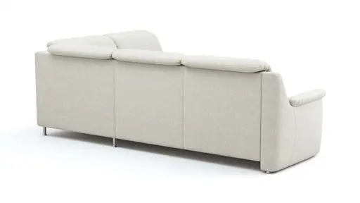 Ecksofa Cornella Classic - 2-Sitzer mit Ecke rechts, Stoff, Creme