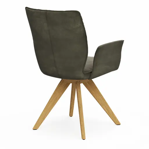 Armlehnstuhl Westmore - drehbar, Stoff, Dunkelgrün