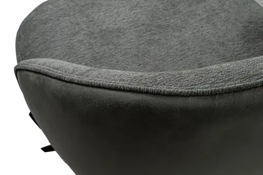 Stuhl MERRITH - drehbar, Stoff, Graublau