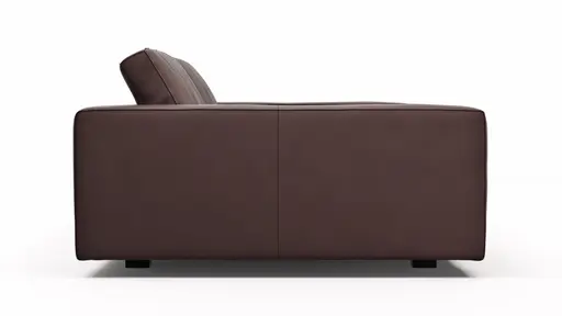 Sofa Aprino 1 - 3,5-Sitzer XXL, Dickleder, Dunkelbraun, Armlehne Block breit
