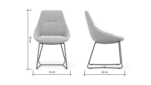 Stuhl Pegara - Stoff, Beige