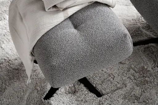 Einzelsessel Terni - Relaxfunktion, Sternfuss, Stoff, Hellblau