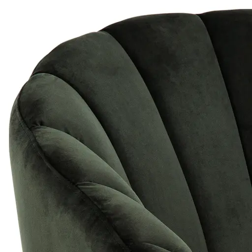 Loungestuhl - Samt, Dunkelgrün
