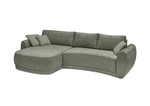 Ecksofa JOSUA - 3-Sitzer, Ecke rechts, Stoff, Olive