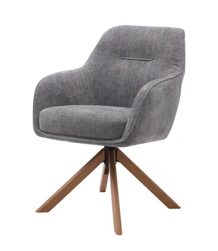 Armlehnstuhl - drehbar, Stoff, Graphit