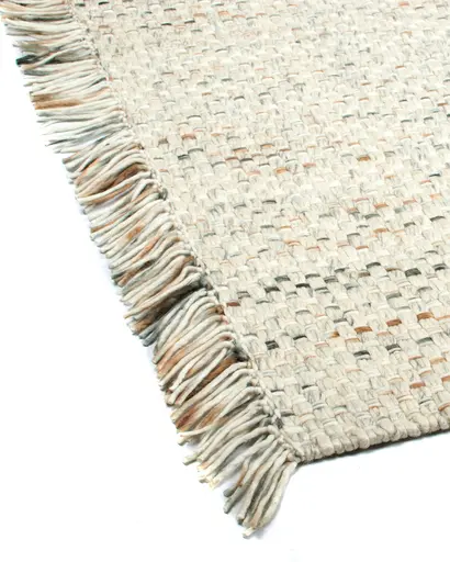 Handwebteppich - BL ca. 200x290 cm, Elfenbein-Rosa Mix