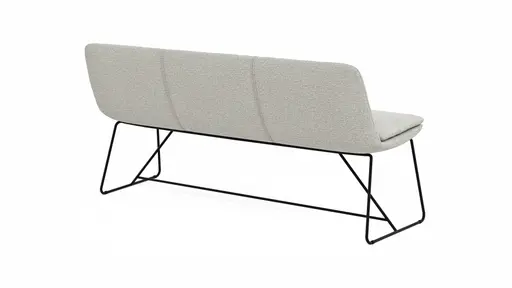 Polsterbank Macano - B ca. 180 cm, Stoff, Hellgrau