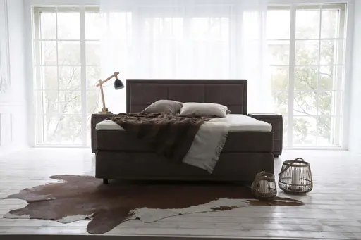 Boxspringbett - Liegefläche ca. 180x200 cm, Anthrazit