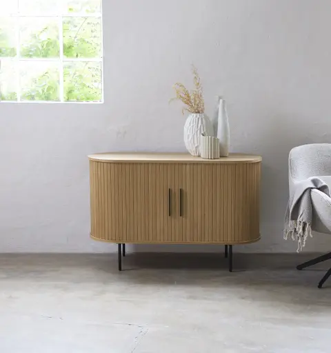 Sideboard - B ca. 120 cm, Eiche Furnier, Natur