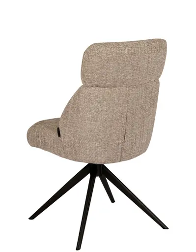 Stuhl MILILANI - drehbar, Stoff, Taupe