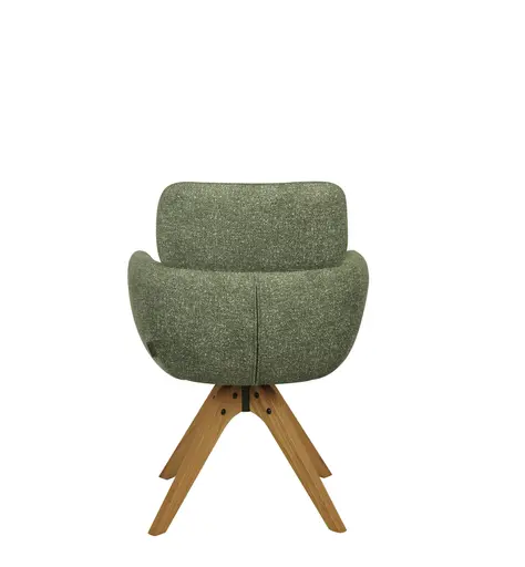 Armlehnstuhl MANJA - drehbar, Stoff, Grün