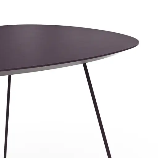 Ecktisch Fano - LBH ca. 59x50x50 cm, Fenix, Aubergine