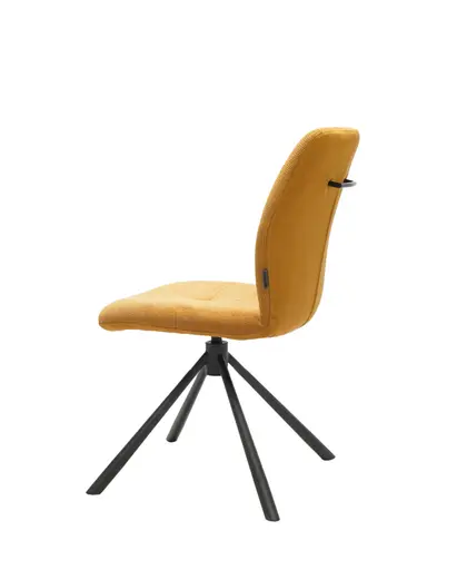 Stuhl MANOA - drehbar, Stoff, Senfgelb