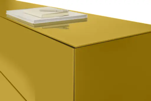 Lowboard - B ca. 181 cm, Goldgelb