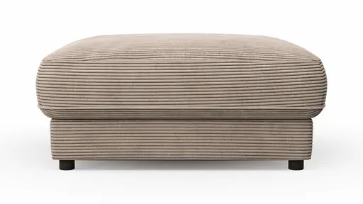 Hocker Juni - LB ca. 90x90 cm, Cord, Taupe