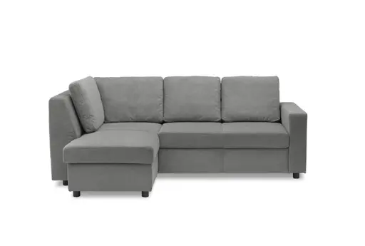 Ecksofa PRO FLEXX - Ecke links, 2-Sitzer, Stoff, Grau