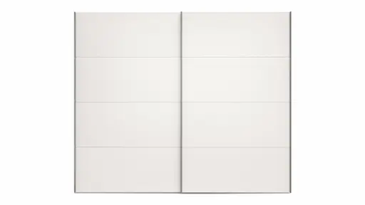 Schwebetürenschrank Viana - B ca. 271 cm, Lack, Weiß