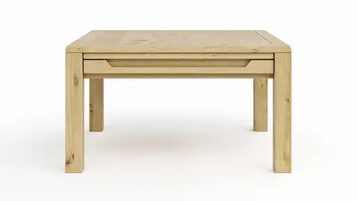 Couchtisch Amora - LBH ca. 80x80x45 cm, Wildeiche massiv bianco