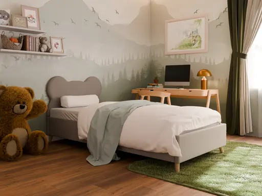 Bettgestell- Liegefläche ca. 120x200 cm, Grau