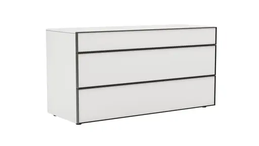 Kommode Loretto - BHT ca. 135x70x53 cm, Lack matt, Weiß