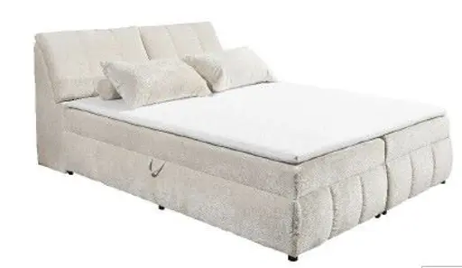 Boxbett- Liegefläche ca. 120x200 cm, Stoff, Creme