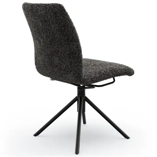 Stuhl Sedana - drehbar, Stoff, Dunkelgrau