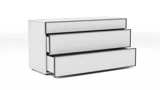 Kommode Loretto - BHT ca. 135x70x53 cm, Lack matt, Weiß