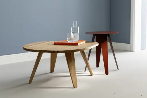 Beistelltisch Signe - BHT ca. 40x50x40 cm, Lack, Oxidrot