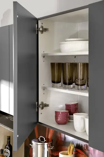 Inseküche 33.170 2 324, Schiefergrau