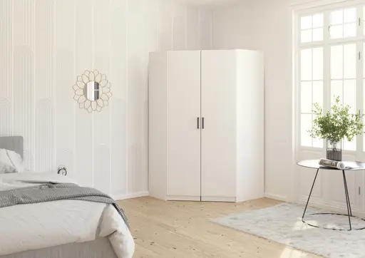 Eckschrank RHONDA- B ca. 117 cm, Weiß