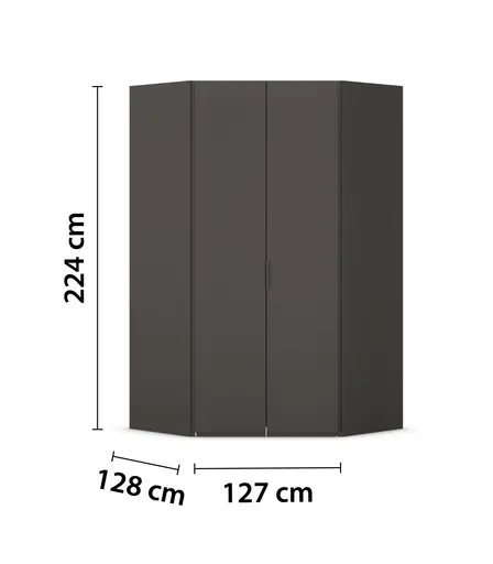Eckschrank ROVERO- B ca. 127 cm, Graphit