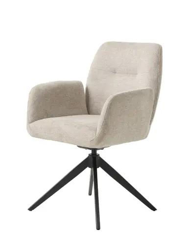 Armlehnstuhl - drehbar, Stoff, Sand