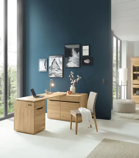 Verwandlungs-Sideboard - schwenkbar links, Wildeiche massiv