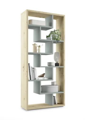 Raumteiler - B ca. 90 cm, Asteiche, Pinegrün