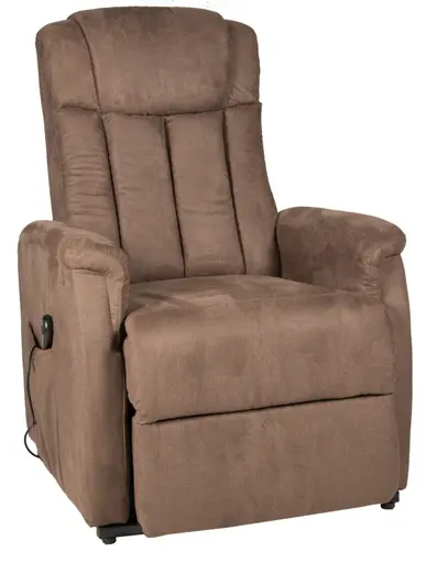 TV-Sessel - Aufstehhilfe, Relaxfunktion, Microfaser, Braun