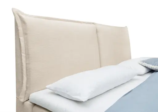 Boxspringbett SANDRIN A- Liegefläche ca. 180x200 cm, Stoff, Creme