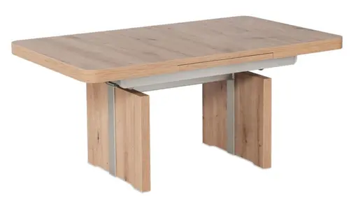 Couchtisch - ausziehbar/höhenverstellbar, LBH. ca. 110x68x53 cm, Wildeiche