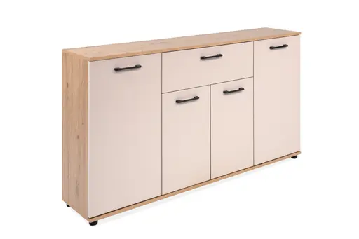 Sideboard- B ca. 138 cm, Eiche Dekor, Beige