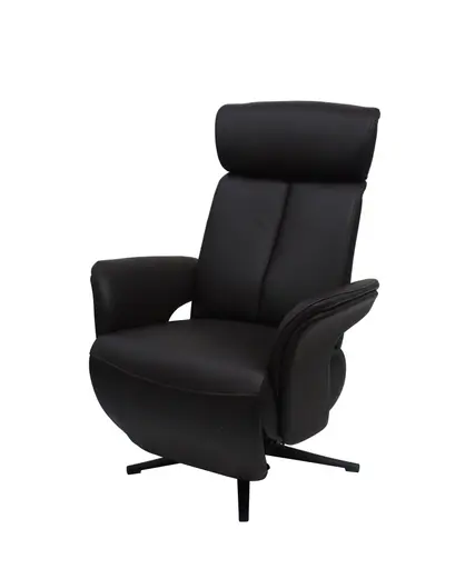 TV-Sessel MATHIS - drehbar, Aufstehhilfe, Relaxfunktion, Kopfteilverstellung, Leder, Chocolate