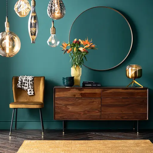 Wandspiegel- D ca. 100 cm, Messing, Goldfarben