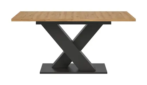 Esstisch - ausziehbar, LB ca. 150x90 cm, Artisan Eiche Nachbildung, Grau