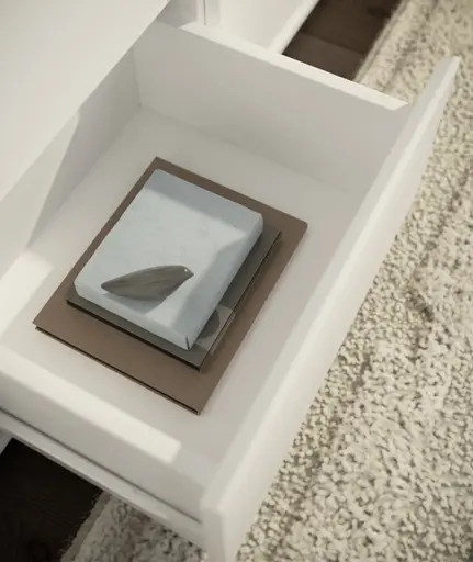 Kommode - B ca. 119 cm, Weiß