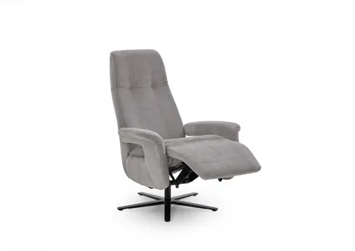 Sessel - Größe M, Relaxfunktion, Stoff, Silbergrau